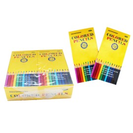 SKKSTATIONERY 144Pcs Colored Pencils, Pre-sharpened, coloring pencils for adults kids Bulk School Supplies For Teachers 12 Colors, 12pcs/box, Total: 144Pcs.