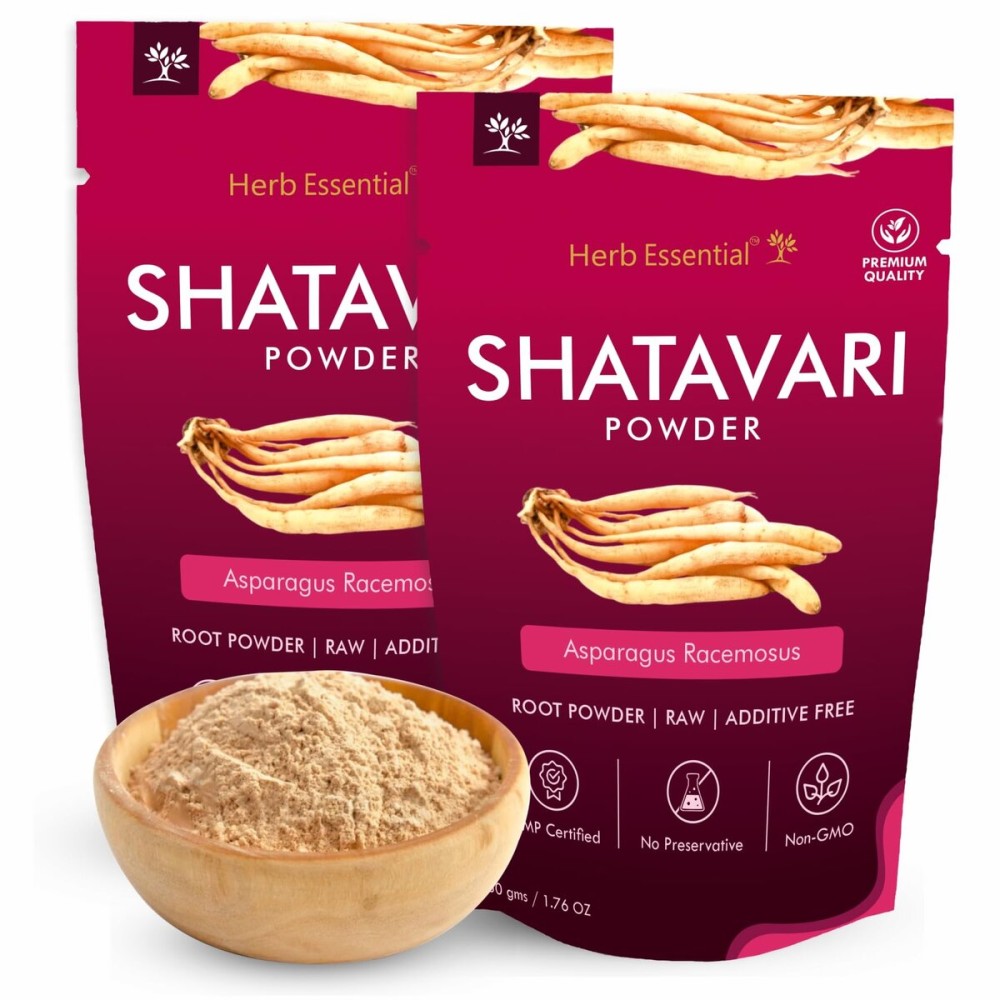 Herb Essential 3.52 Ounce 100% Natural Shatavari Powder, Asparagus Racemosus, Pure Ayurvedic Herb for Energy & Vitality, Vegan, No Preservatives, (1.76 Ounce Pack of 2) Herb Essential 3.52 Ounce 100% Natural Shatavari Powder, Asparagus Racemosus, Pure Ayurvedic Herb for Energy & Vitality, Vegan, No Preservatives, (1.76 Ounce Pack of 2)