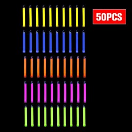novelinks 50 Pcs 6\'\' Premium Glow Sticks Bulk - Ultra Bright Large Glow Necklaces Light up Glow in The Dark , Emergency Glow Sticks, Long-lasting Lighting Waterproof novelinks 50 Pcs 6\'\' Premium Glow Sticks Bulk - Ultra Bright Large Glow Necklaces Light up Glow in The Dark , Emergency Glow Sticks, Long-lasting Lighting Waterproof