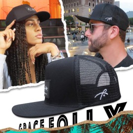 Grace Folly Trucker Hat for Men & Women. Snapback Mesh Caps (US, Alpha, One Size, One Size, Black) Grace Folly Trucker Hat for Men & Women. Snapback Mesh Caps (US, Alpha, One Size, One Size, Black)