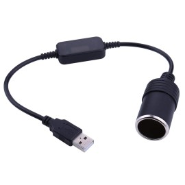 USB Cigarette Lighter Adapter - iGreely USB A Male to 12V Car Cigarette Lighter Socket Female Cable Converter 1Ft/30cm USB Cigarette Lighter Adapter - iGreely USB A Male to 12V Car Cigarette Lighter Socket Female Cable Converter 1Ft/30cm