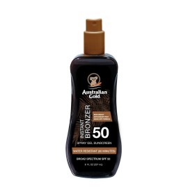 Australian Gold Spray Gel Sunscreen with Instant Bronzer SPF 50, 8 Ounce | Moisturize & Hydrate Skin | Broad Spectrum | Water Resistant,B07DG52KLY