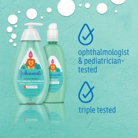 Johnson\'s Kids No More Tangles 2-in-1 Detangling Shampoo & Conditioner for Kids & Toddlers, Gentle & No More Tears, Hypoallergenic & Free of Parabens, Sulfates & Dyes, 20.3 fl. oz