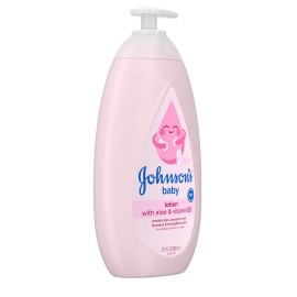 Johnson\'s Baby Lotion with Coconut Oil, Aloe Vera & Vitamin B5, 72 HR Hydration, Skin Moisturizer, Hypoallergenic, Safe for Newborn, Protects From Dryness & Strengthens Skin, 27.1 fl. Oz