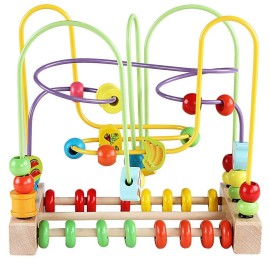 QZMTOY Wooden Toys for Toddlers, Bead Maze Toy for Toddlers with Colorful Animals Fruits Shapes, Educational Counting Learning Circle Toys for Kids, Classic Gifts for Boys Girls Baby QZMTOY Wooden Toys for Toddlers, Bead Maze Toy for Toddlers with Colorful Animals Fruits Shapes, Educational Counting Learning Circle Toys for Kids, Classic Gifts for Boys Girls Baby