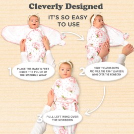 Bublo Baby Swaddles for Newborns - Zipper Swaddles 0-3 Months, 3-Pack - Organic Infant Sleep Sack with Zipper - Adjustable & Breathable Swaddle Blanket Wrap for Newborn Girls (Pink Floral) Bublo Baby Swaddles for Newborns - Zipper Swaddles 0-3 Months, 3-Pack - Organic Infant Sleep Sack with Zipper - Adjustable & Breathable Swaddle Blanket Wrap for Newborn Girls (Pink Floral)