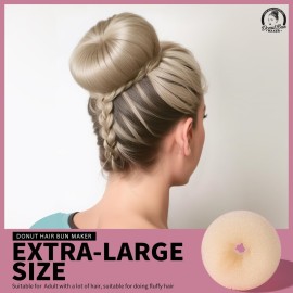 Teenitor Hair Bun Shaper Set with Extra-large, Large, Medium, Small Doughnuts Ring Stylers, 20pcs Blonde Large Bobby Pins Teenitor Hair Bun Shaper Set with Extra-large, Large, Medium, Small Doughnuts Ring Stylers, 20pcs Blonde Large Bobby Pins