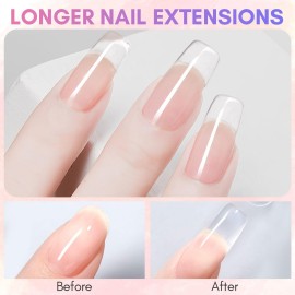 Makartt Poly Nail Gel Clear 50ML Gel Builder for Natural-Looking Strengthener 3D Molding Gel for Trendy Nail Art-Long-Lasting and Easy to Use Supplies