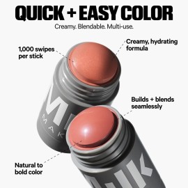 Milk Makeup Lip + Cheek Stick - Multi-Use Cream Blush + Lip Color with Mango Butter, Avocado Oil + Apricot Oil - Hydrating, Buildable, Long-Lasting, Vegan Formula - Werk, 0.21 oz Milk Makeup Lip + Cheek Stick - Multi-Use Cream Blush + Lip Color with Mango Butter, Avocado Oil + Apricot Oil - Hydrating, Buildable, Long-Lasting, Vegan Formula - Werk, 0.21 oz