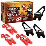 PICK A TOY Stretchy Flying Ninjas 12-Pieces, Slingshot Toys for Boys & Girls, Easter Egg Filler, Karate Birthday Goodie Bags Stuffer & Ninja Party Favors Supplies