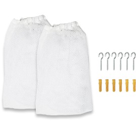 Simple Houseware 2 PK - Stuffed Animals Jumbo Toy Storage Hammock, White