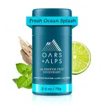 Oars + Alps Aluminum Free Deodorant for Men and Women, Dermatologist Tested and Made with Clean Ingredients, Vegan, Fresh Ocean Splash, 1 Pack, 2.6 Oz