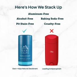 Oars + Alps Aluminum Free Deodorant for Men and Women, Dermatologist Tested and Made with Clean Ingredients, Vegan, Fresh Ocean Splash, 1 Pack, 2.6 Oz Oars + Alps Aluminum Free Deodorant for Men and Women, Dermatologist Tested and Made with Clean Ingredients, Vegan, Fresh Ocean Splash, 1 Pack, 2.6 Oz