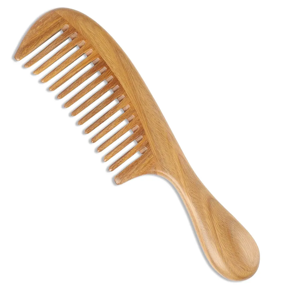 Onedor Handmade 100% Natural Green Sandalwood Hair Combs - Anti-Static Sandalwood Scent Natural Hair Detangler Wooden Comb (Wide Tooth),1 Count (Pack of 1) Onedor Handmade 100% Natural Green Sandalwood Hair Combs - Anti-Static Sandalwood Scent Natural Hair Detangler Wooden Comb (Wide Tooth),1 Count (Pack of 1)