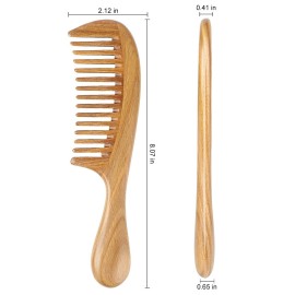 Onedor Handmade 100% Natural Green Sandalwood Hair Combs - Anti-Static Sandalwood Scent Natural Hair Detangler Wooden Comb (Wide Tooth),1 Count (Pack of 1) Onedor Handmade 100% Natural Green Sandalwood Hair Combs - Anti-Static Sandalwood Scent Natural Hair Detangler Wooden Comb (Wide Tooth),1 Count (Pack of 1)