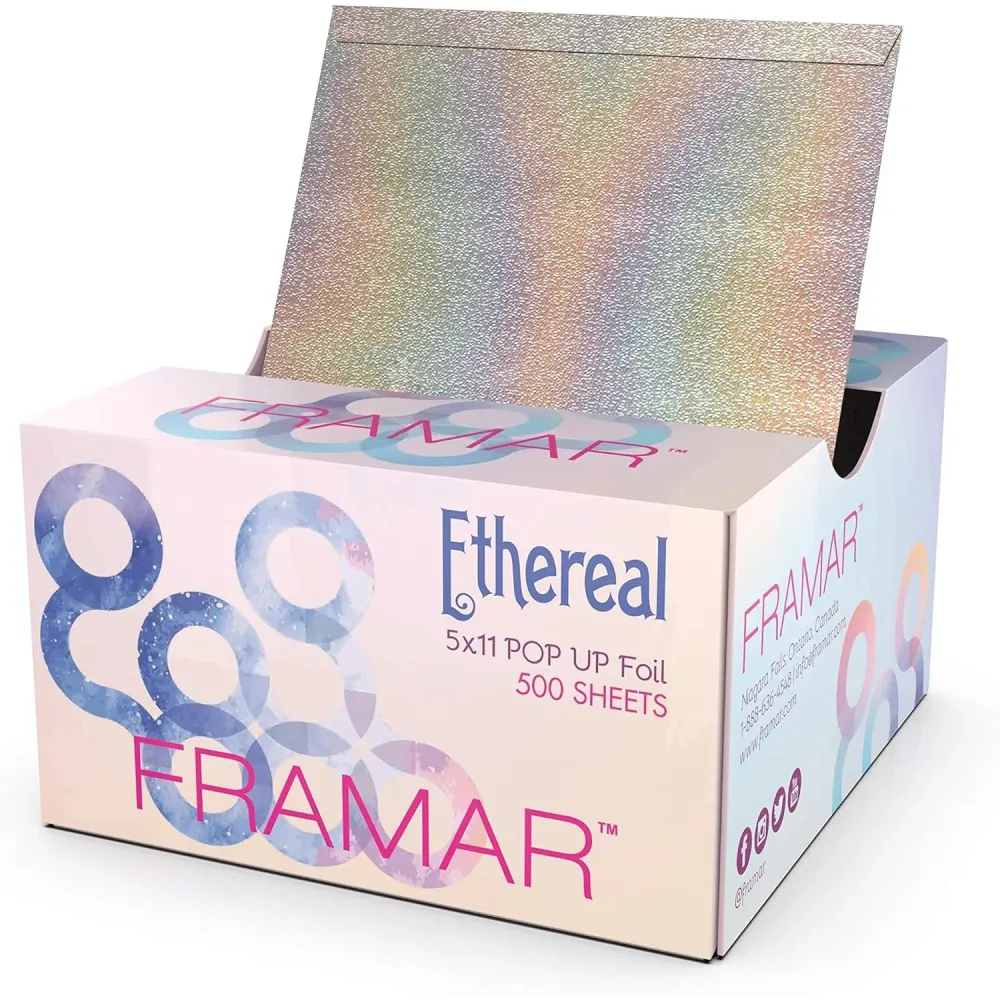 Framar Ethereal Hair Foils For Highlighting - Pop Up Hair Foil, Highlight Foils For Hair, Aluminum Foil Sheets, Salon Foils For Hair Stylist, Hair Dye Supplies, Non Slip 500 Pop Up Foil Sheets Framar Ethereal Hair Foils For Highlighting - Pop Up Hair Foil, Highlight Foils For Hair, Aluminum Foil Sheets, Salon Foils For Hair Stylist, Hair Dye Supplies, Non Slip 500 Pop Up Foil Sheets