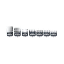 Andis Master Series Premium Hair Clipper Attachment Comb Set, Clipper Guards Cutting Guides with Metal Clip, Black, 7 Count Andis Master Series Premium Hair Clipper Attachment Comb Set, Clipper Guards Cutting Guides with Metal Clip, Black, 7 Count