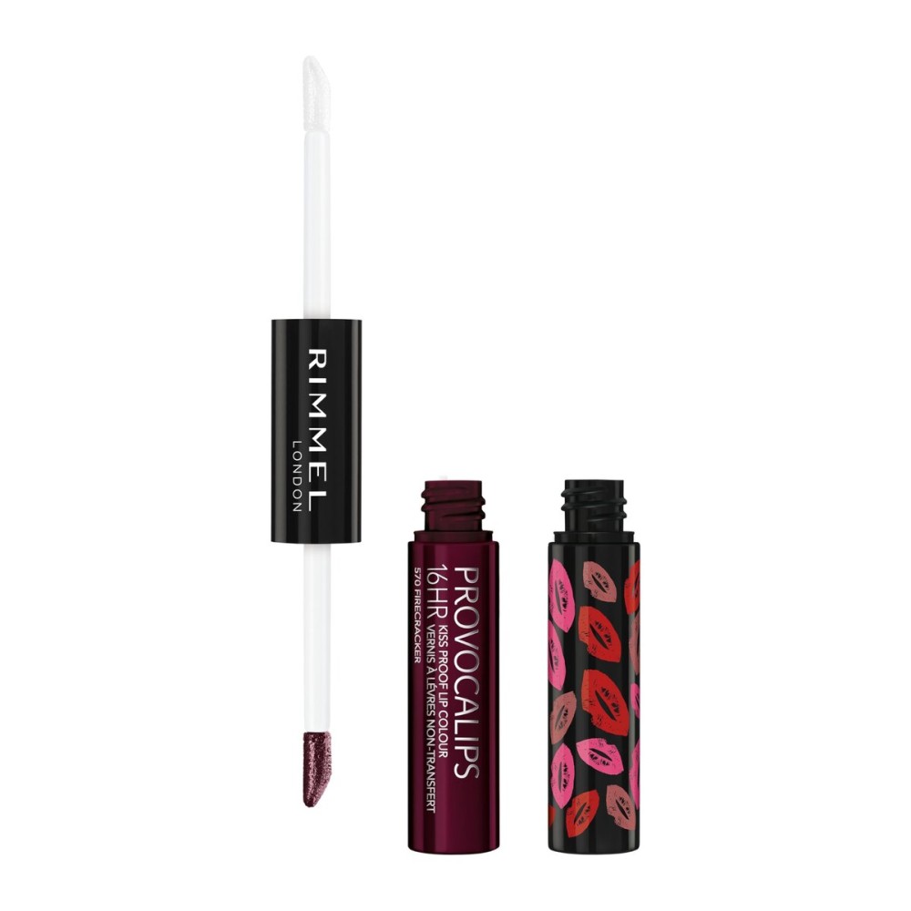 Rimmel London Provocalips 16hr Kiss-Proof Lip Color - Two-Step Liquid Lipstick to Lock in Color and Shine - 570 Firecracker, .14 fl.oz. Rimmel London Provocalips 16hr Kiss-Proof Lip Color - Two-Step Liquid Lipstick to Lock in Color and Shine - 570 Firecracker, .14 fl.oz.