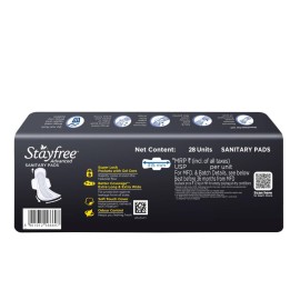 Stayfree Advanced Extra Large All Night Soft Cover Sanitary Pads For Women With Wings, 28 Pads Stayfree Advanced Extra Large All Night Soft Cover Sanitary Pads For Women With Wings, 28 Pads