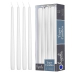 Hyoola 12 Pack Tall Taper Candles - 10 Inch White Dripless, Unscented Dinner Candle - Paraffin Wax with Cotton Wicks - 8 Hour Burn Time