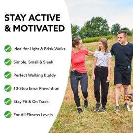 3DFitBud Simple Step Counter Walking 3D Pedometer from 3DActive with Clip & Lanyard - A420S - Black