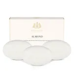 Caswell-Massey Natural Bar Soap for Men & Women, Moisturizing Body Soap Bar for All Skin Types, Made with Essential Oils & Plant-Based Formula for Soft Skin, Almond, 3x5.8 oz Gift Set