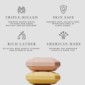 Caswell-Massey Natural Bar Soap for Men & Women, Moisturizing Body Soap Bar for All Skin Types, Made with Essential Oils & Plant-Based Formula for Soft Skin, Almond, 3x5.8 oz Gift Set Caswell-Massey Natural Bar Soap for Men & Women, Moisturizing Body Soap Bar for All Skin Types, Made with Essential Oils & Plant-Based Formula for Soft Skin, Almond, 3x5.8 oz Gift Set