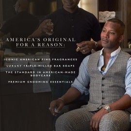 Caswell-Massey Mens Bar Soap, Moisturizing Body Wash for Bath or Shower, Mens Soap Bar for All Skin Types, Essential Oils & Plant-Based, Various Sandalwood Scents, & Tricorn, 3 (5.8 oz bar) Gift Set