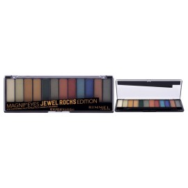 Rimmel London Magnif\'Eyes Eyeshadow Palette, 12 Shades, Blendable Formula, Versatile, 009, Jewel Rocks, 0.5oz
