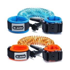 Dr.meter Toddler Leash, 2 Pack Safety Anti Lost Wrist Link with Key Lock, Reflective Child Walking Harness, 8.2ft Blue + 4.92ft Orange Kids Leash for Supermarket Mall Airport Amusement Park Zoo Travel Dr.meter Toddler Leash, 2 Pack Safety Anti Lost Wrist Link with Key Lock, Reflective Child Walking Harness, 8.2ft Blue + 4.92ft Orange Kids Leash for Supermarket Mall Airport Amusement Park Zoo Travel