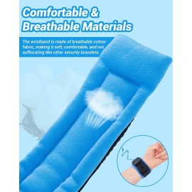 Dr.meter Toddler Leash, 2 Pack Safety Anti Lost Wrist Link with Key Lock, Reflective Child Walking Harness, 8.2ft Blue + 4.92ft Orange Kids Leash for Supermarket Mall Airport Amusement Park Zoo Travel