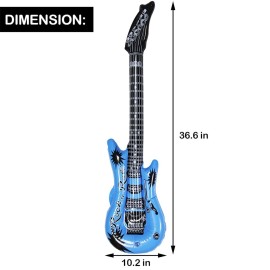 Dr.dudu Inflatable Guitar, Waterproof Assorted Colors Party Decoration (6pack) Dr.dudu Inflatable Guitar, Waterproof Assorted Colors Party Decoration (6pack)