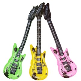 Dr.dudu Inflatable Guitar, Waterproof Assorted Colors Party Decoration (6pack) Dr.dudu Inflatable Guitar, Waterproof Assorted Colors Party Decoration (6pack)
