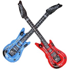 Dr.dudu Inflatable Guitar, Waterproof Assorted Colors Party Decoration (6pack) Dr.dudu Inflatable Guitar, Waterproof Assorted Colors Party Decoration (6pack)