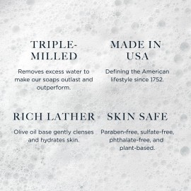 Caswell-Massey Honeysuckle Natural Bar Soap for Women, Moisturizing Body Soap Bar for All Skin Types, Made with Essential Oils & Plant-Based Formula for Soft Skin, 3.5 oz