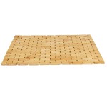 Mind Reader Bath Mat, Shower Mat, Bathtub Mat, Bathroom Accessory, Wood, Rayon from Bamboo, 23.5L x 16.5W x 0.4H, Brown