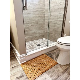 Mind Reader Bath Mat, Shower Mat, Bathtub Mat, Bathroom Accessory, Wood, Rayon from Bamboo, 23.5L x 16.5W x 0.4H, Brown Mind Reader Bath Mat, Shower Mat, Bathtub Mat, Bathroom Accessory, Wood, Rayon from Bamboo, 23.5L x 16.5W x 0.4H, Brown