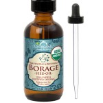 US Organic Borage seed Oil (18% GLA), USDA Certified Organic, 100% Pure & Natural, Cold Pressed, aka Starflower oil, in Amber Glass Bottle w/Eye dropper for Easy Application (2 oz (56 ml))