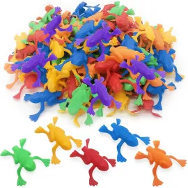 ArtCreativity 144pcs Jump n Leap Frog Toy - 2 Inch Assorted Colors, Cool Jumping Plastic Frogs for Kids - Vibrant Color Variety - Fun Frog Party Favors, Goody Bag Fillers