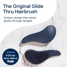 Crave Naturals Glide Thru Hair Brush - Detangler Brush for Curly, Straight, Wet or Dry Hair - Gentle Detangling Brushes for Adults, Kids, Toddlers - Hair Accessories for Women, 7.5x3 - Blue Crave Naturals Glide Thru Hair Brush - Detangler Brush for Curly, Straight, Wet or Dry Hair - Gentle Detangling Brushes for Adults, Kids, Toddlers - Hair Accessories for Women, 7.5x3 - Blue