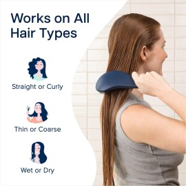 Crave Naturals Glide Thru Hair Brush - Detangler Brush for Curly, Straight, Wet or Dry Hair - Gentle Detangling Brushes for Adults, Kids, Toddlers - Hair Accessories for Women, 7.5x3 - Blue Crave Naturals Glide Thru Hair Brush - Detangler Brush for Curly, Straight, Wet or Dry Hair - Gentle Detangling Brushes for Adults, Kids, Toddlers - Hair Accessories for Women, 7.5x3 - Blue