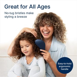 Crave Naturals Glide Thru Hair Brush - Detangler Brush for Curly, Straight, Wet or Dry Hair - Gentle Detangling Brushes for Adults, Kids, Toddlers - Hair Accessories for Women, 7.5x3 - Blue Crave Naturals Glide Thru Hair Brush - Detangler Brush for Curly, Straight, Wet or Dry Hair - Gentle Detangling Brushes for Adults, Kids, Toddlers - Hair Accessories for Women, 7.5x3 - Blue