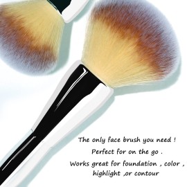 Foundation Brush,Daubigny Large Powder Brush Flat Arched Premium Durable Kabuki Makeup Brush Perfect For Blending Liquid,Cream and Flawless Powder,Buffing, Blending,Concealer  Foundation Brush,Daubigny Large Powder Brush Flat Arched Premium Durable Kabuki Makeup Brush Perfect For Blending Liquid,Cream and Flawless Powder,Buffing, Blending,Concealer