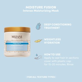 Mizani Moisture Fusion Intense Moisturizing Mask - Restores Hydration in Natural Curls & Coils, Deeply Nourishes & Moisturizes, With Argan Oil & Honey, Anti-Frizz, 16.9 Fl Oz Mizani Moisture Fusion Intense Moisturizing Mask - Restores Hydration in Natural Curls & Coils, Deeply Nourishes & Moisturizes, With Argan Oil & Honey, Anti-Frizz, 16.9 Fl Oz