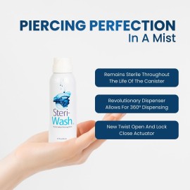 Steri-Wash Aftercare Piercing Spray 3 oz Steri-Wash Aftercare Piercing Spray 3 oz