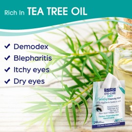 Dr. Fischer Tea Tree Eyelid Wipes - Gentle Eye Wipes for Everyday Eye Cleansing and Hypoallergenic Makeup Remover Dr. Fischer Tea Tree Eyelid Wipes - Gentle Eye Wipes for Everyday Eye Cleansing and Hypoallergenic Makeup Remover