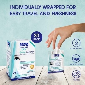 Dr. Fischer Tea Tree Eyelid Wipes - Gentle Eye Wipes for Everyday Eye Cleansing and Hypoallergenic Makeup Remover Dr. Fischer Tea Tree Eyelid Wipes - Gentle Eye Wipes for Everyday Eye Cleansing and Hypoallergenic Makeup Remover