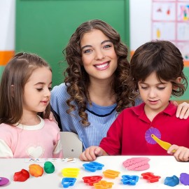 Oun Nana Play Dough Tools, 47 PCS Set Includes Letters, Numbers, Symbols & Basic Tools for Kids Oun Nana Play Dough Tools, 47 PCS Set Includes Letters, Numbers, Symbols & Basic Tools for Kids