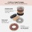 Kitsch Spiral Hair Ties for Women - Creaseless and Dent-free Coil Hair Ties No Damage, Phone Cord Coils | Made of Flexible and Durable Plastic | Ideal for Daily Use - Brunette, 8pcs
