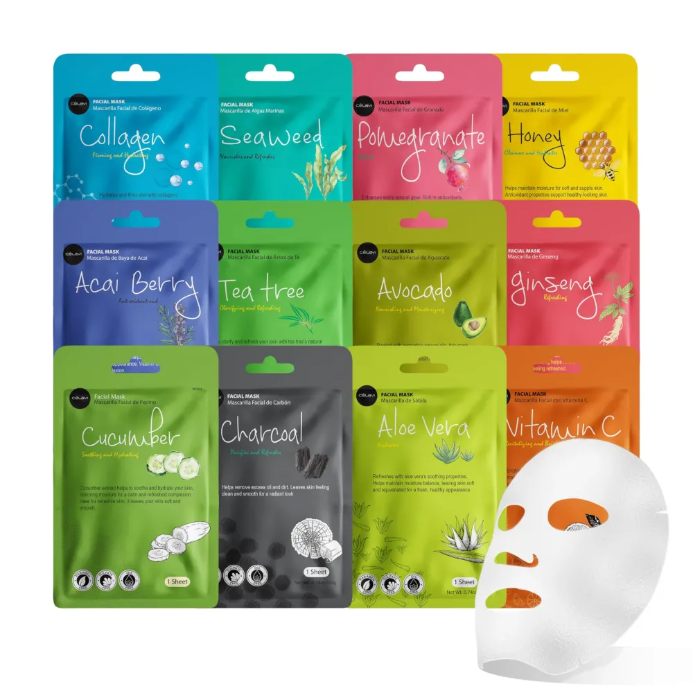 Celavi Essence Facial Sheet Face Mask Variety Set Classic Authentic Korean Moisturizing Skincare (12-Packs) Celavi Essence Facial Sheet Face Mask Variety Set Classic Authentic Korean Moisturizing Skincare (12-Packs)